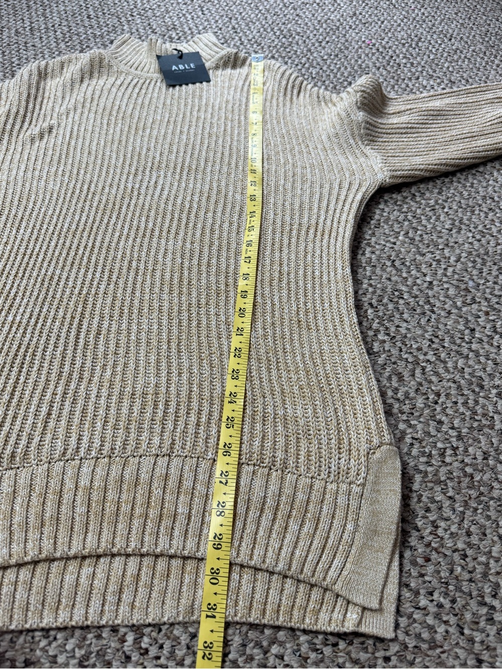 ABLE Rose Relaxed Sweater Tunic Organic Cotton size M NWT - Picture 11 of 11